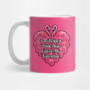 I'm Tickled Pink That You're My Valentine Flamingo Couple Mug